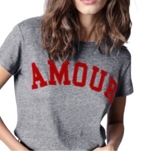 ✨Zadig & Voltaire Walk Flock 'AMOUR Tee in Gray Size S Women